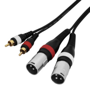 2 RCA to 2 XLR Male 6m