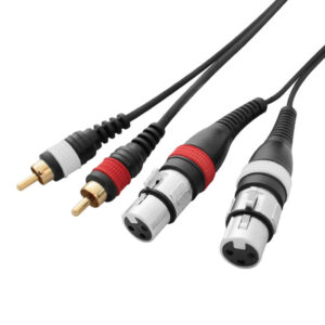 2 x XLR Female to 2x RCA Male