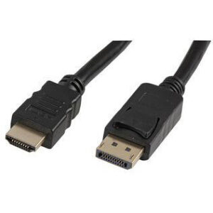 DisplayPort to HDMI Cable, 2m Black