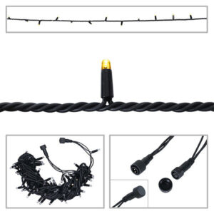Fairy Lights (10m Warm White) (Black Cable)