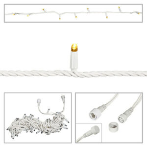 Fairy Lights (5m Warm White) (White Cable)