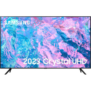 Samsung 55 Inch CU7100 UHD HDR Smart TV (2023) - 4K Crystal Processor