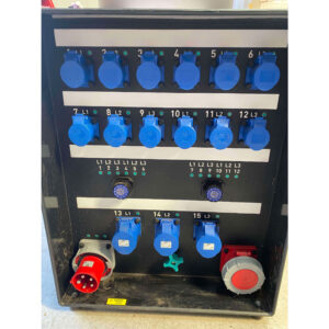 Type HP318a Distro (63A/3 - 12x 16A/1, 3x 32A/1, 2x Socapex, 63A/3 through)