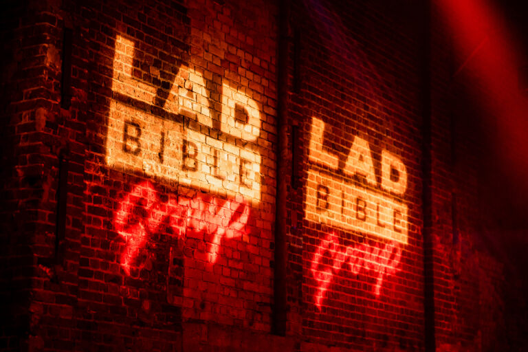 Custom gobo with LADBible logo