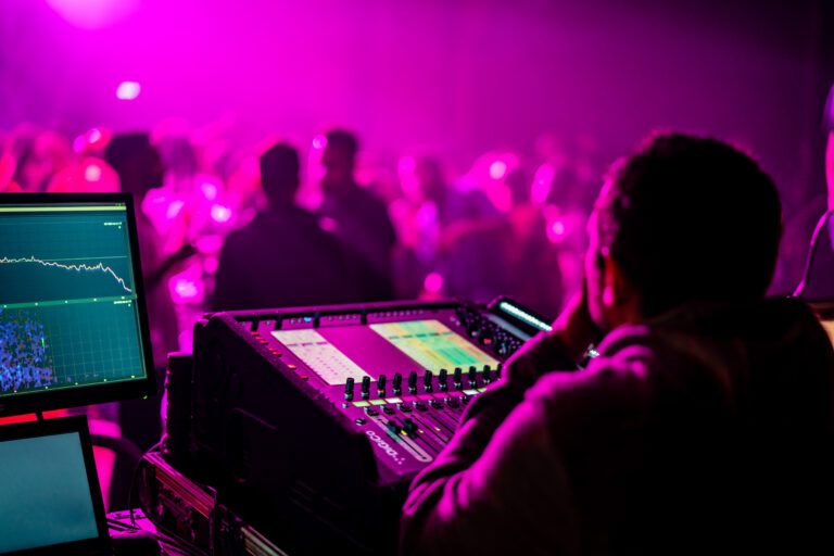 Engineer on sound desk